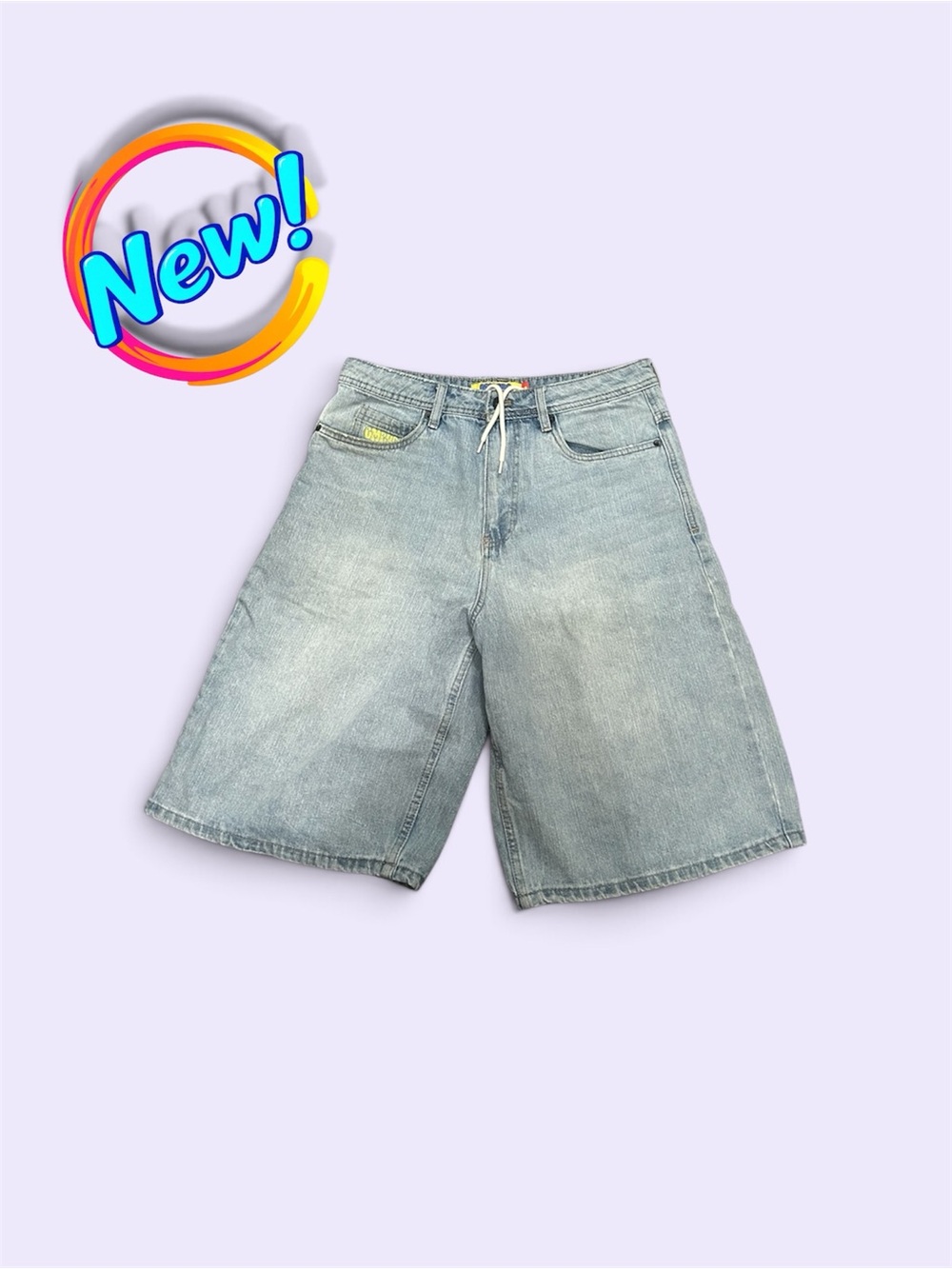 Empyre Light Blue Men's Denim Shorts with Drawstring